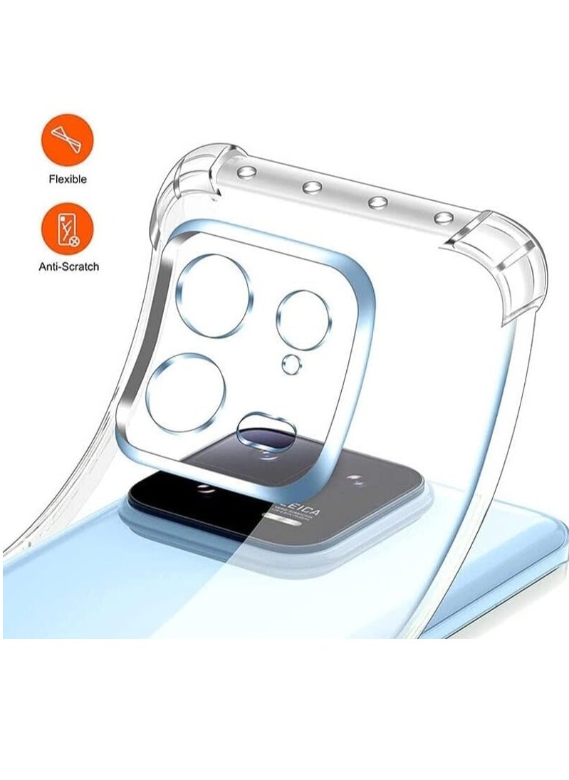 Raxoom Shockproof Flexible TPU Bumper Case for Xiaomi 13 - Transparent, Anti-Scratch Silicone Cover with Full Camera Protection - Image 2