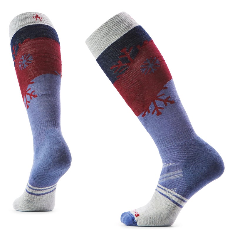 Smartwool, Women's, Ski Full Cushion Snowpocalypse Pattern Over The Calf Socks, Nightfall Blue, Small - Image 1