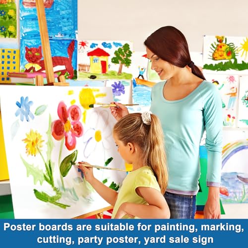 rookea 10 Pcs White Poster Board Paper 14x18, ROOKEA Blank Graphic Display Vision Boards Bulk for School Arts Classroom Crafts Projects Presentations Drawing Scrapbooking - Image 4
