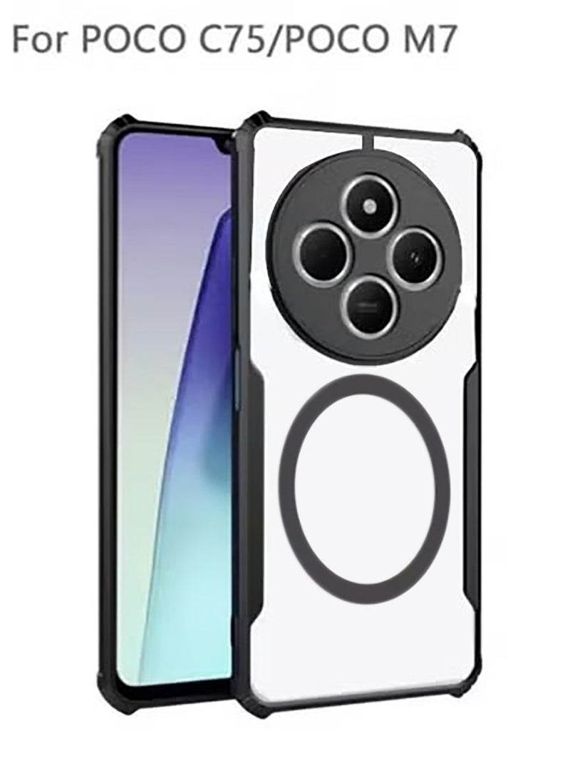 Protective Case Cover for POCO C75/POCO M7 High Quality,Bumper Back Case Supports magnetic charging - Image 1