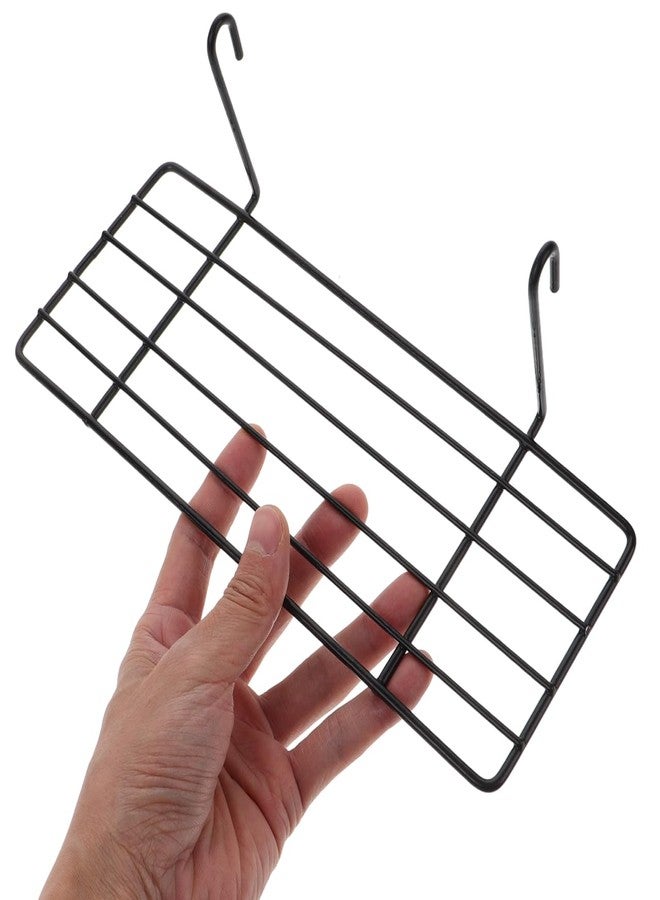 POPETPOP 3 Pack Grid Wall Shelves: Bird Cage Perch Platform with Hooks, Hanging Shelf for Wall Grid Panel, Parrot Patio Sundeck, Home Supplies Organizer, 9.8" - Image 5