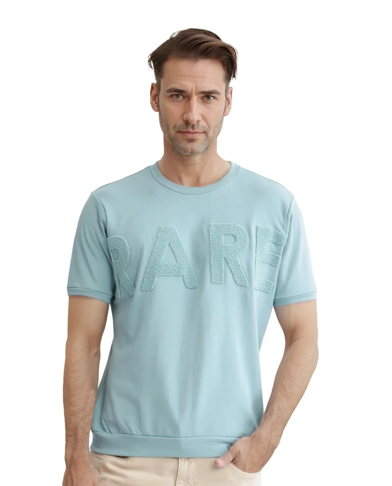 Rare Rabbit Men's Oversized Embroidery T-Shirt
