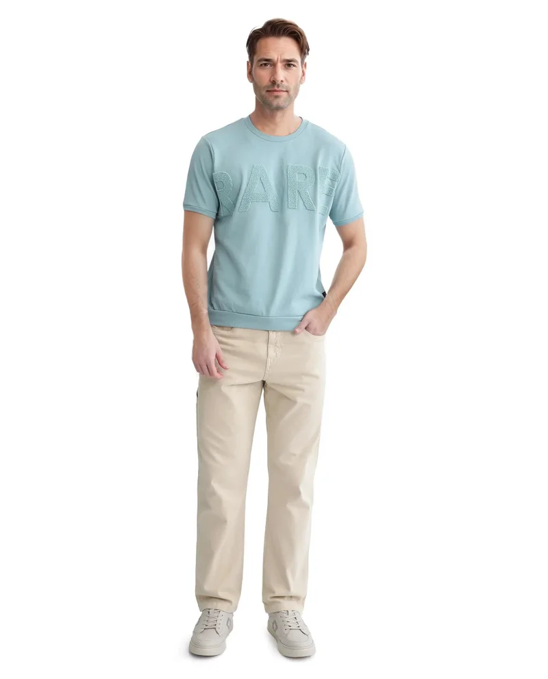 Rare Rabbit Men's Oversized Embroidery T-Shirt