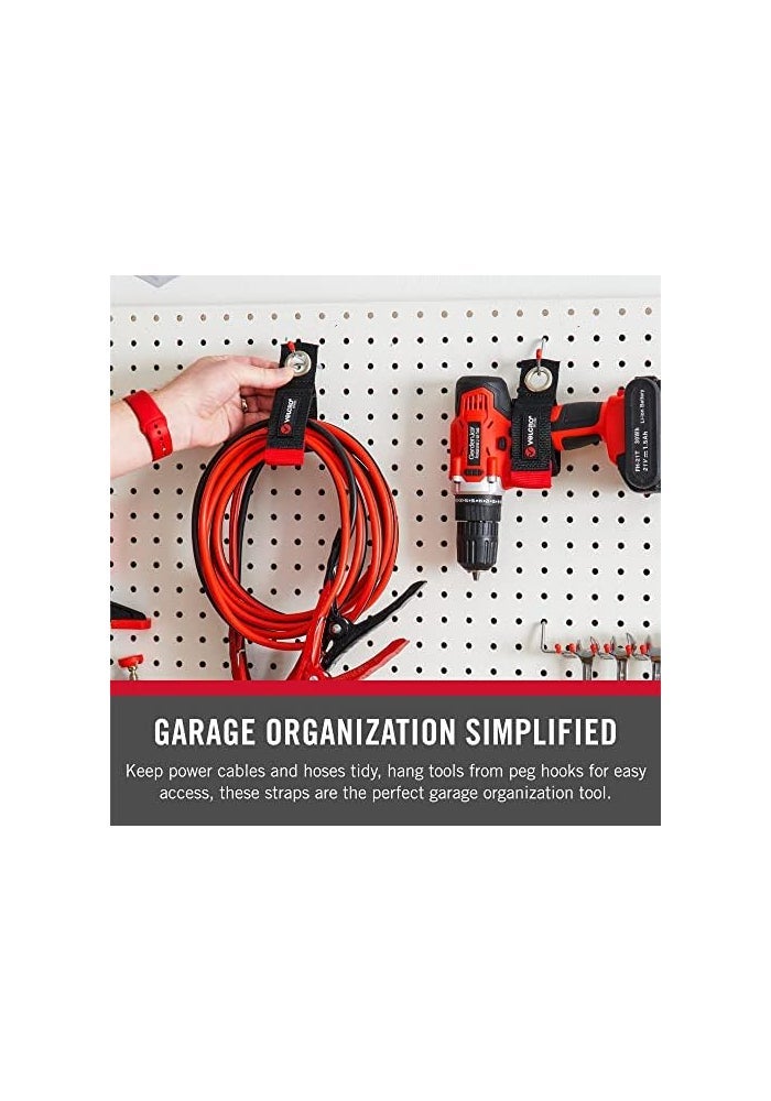 VELCRO Brand Easy Hang Extension Cord Holder Organizer Variety Pack - 3-Pack (10", 14", 18") - Heavy Duty Straps for Garage Organization - Image 4