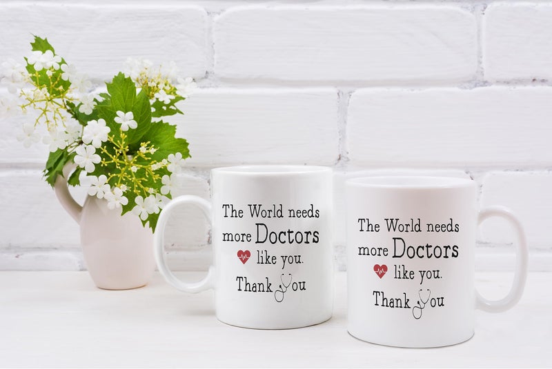 QASHWEY Doctor Mug, Doctor Gifts Coffee Mugs, DoctorAppreciation Gifts, Doctors Tea Cup Gift for Women Men, The World Needs More Doctors Like You DoctorCoffee Cups Ceramic 11oz - Image 5