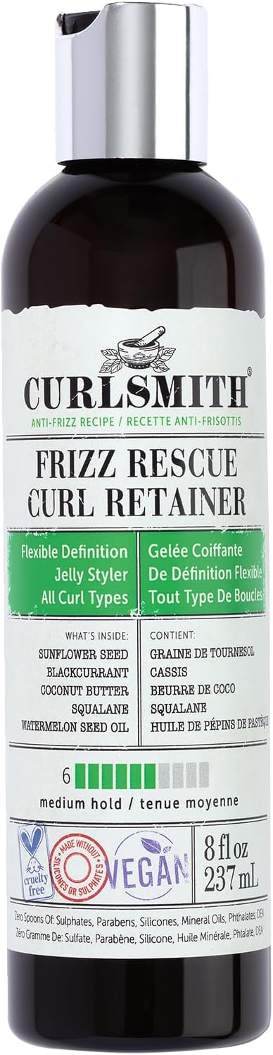 Curlsmith Frizz Rescue Curl Retainer Jelly Hair Styler NonSticky Frizz Control Humidity Protection For All Curl Types Vegan 237ml8 fl oz