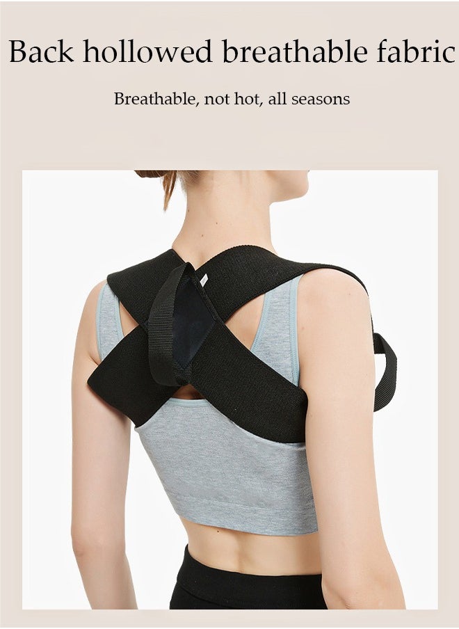 DUNISO Back Correction Strap, Adjustable Posture Corrector Spine Straightener for Relief of Neck Shoulder Pain Develop Good Seated Standing for Men Women Elderly Teens  - Image 5