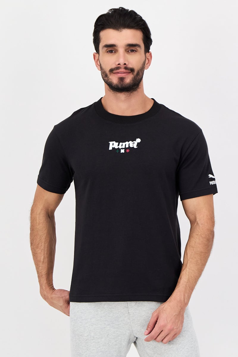 PUMA Men Asia Fit Short Sleeve Outdoor T-Shirt, Black - Image 1