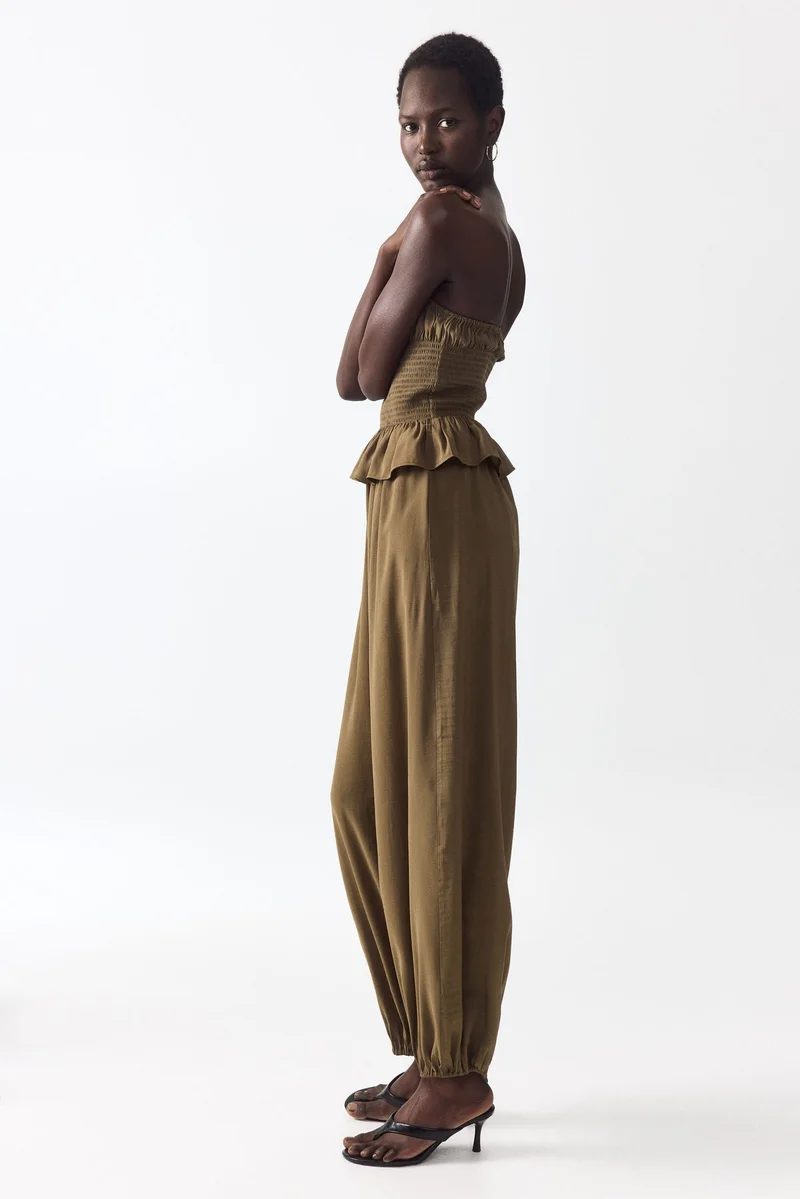 H&M Frill-trimmed bandeau jumpsuit