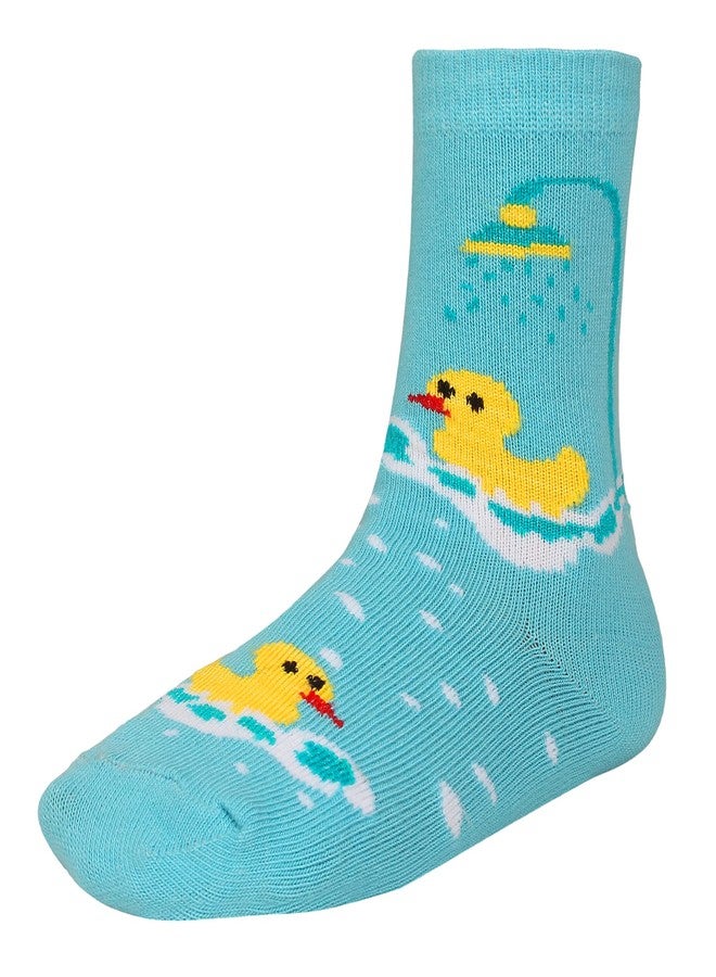 CREATURE Girls And Boys Printed Multicolored Cotton Socks CRE-KIDS-P5-119 (7-8 YEARS) - Image 2
