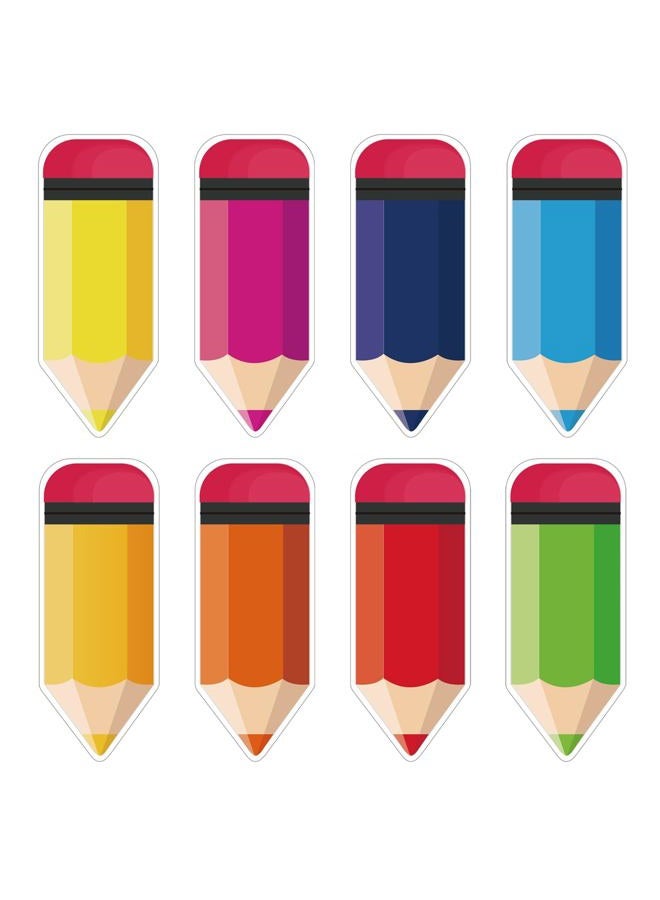 Cyunda Back to School Decorations,72 PCS Colorful Pencils Cutouts for Classroom Decoration,Pencil Name Tags for Classroom Bulletin Board Locker Decor Student Teacher Pencil Paper Cut Outs for Party Decor - Image 1