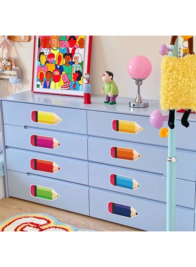 Cyunda Back to School Decorations,72 PCS Colorful Pencils Cutouts for Classroom Decoration,Pencil Name Tags for Classroom Bulletin Board Locker Decor Student Teacher Pencil Paper Cut Outs for Party Decor - Image 5