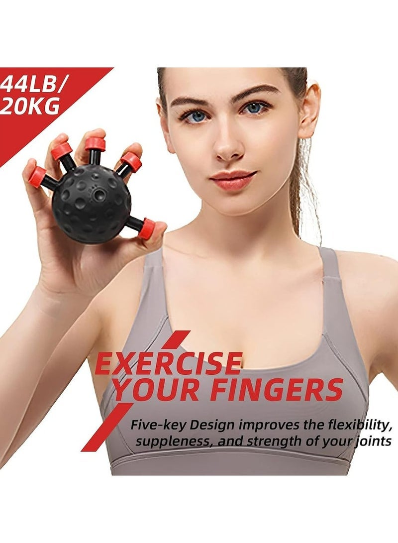 general Hand Grip Strengthener, Finger Strengthener Finger Exerciser Ball, Finger Trainer Exercise Five Finger, Hand Strengthener Workout Equipment for Climbing, Musician and Balls Games - Image 3