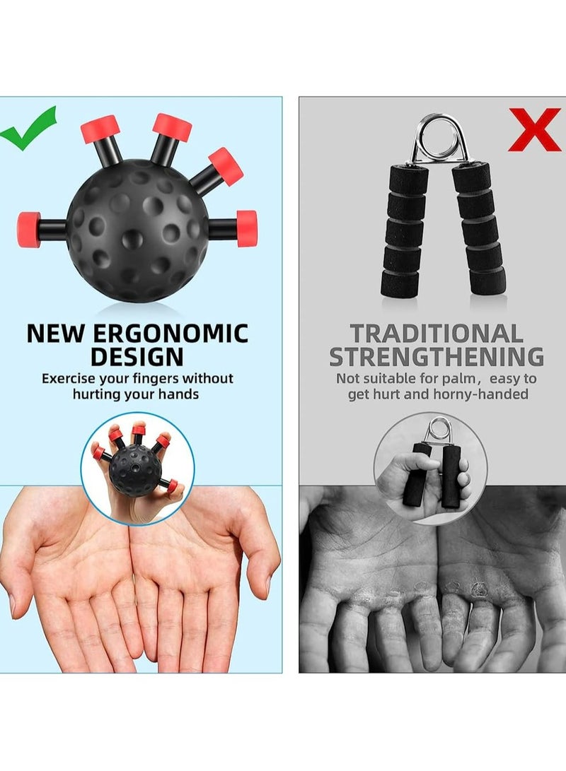 general Hand Grip Strengthener, Finger Strengthener Finger Exerciser Ball, Finger Trainer Exercise Five Finger, Hand Strengthener Workout Equipment for Climbing, Musician and Balls Games - Image 4