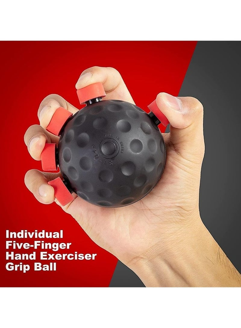 general Hand Grip Strengthener, Finger Strengthener Finger Exerciser Ball, Finger Trainer Exercise Five Finger, Hand Strengthener Workout Equipment for Climbing, Musician and Balls Games - Image 2