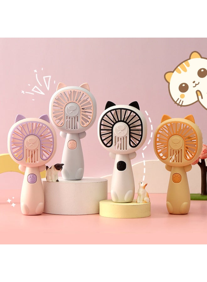 New Small Flower Mini Handheld Fan Portable Personal Usb Charging Student Small Gift Quiet