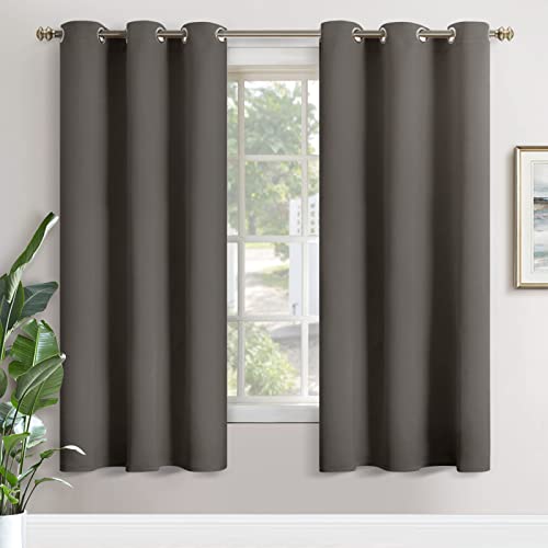 YoungsTex Blackout Curtains for Bedroom 72 Inch Length Thermal Insulated with Grommet Room Darkening Window Drapes for Living Room Kids Nursery 2 Panels 42 x 72 Inch Grey