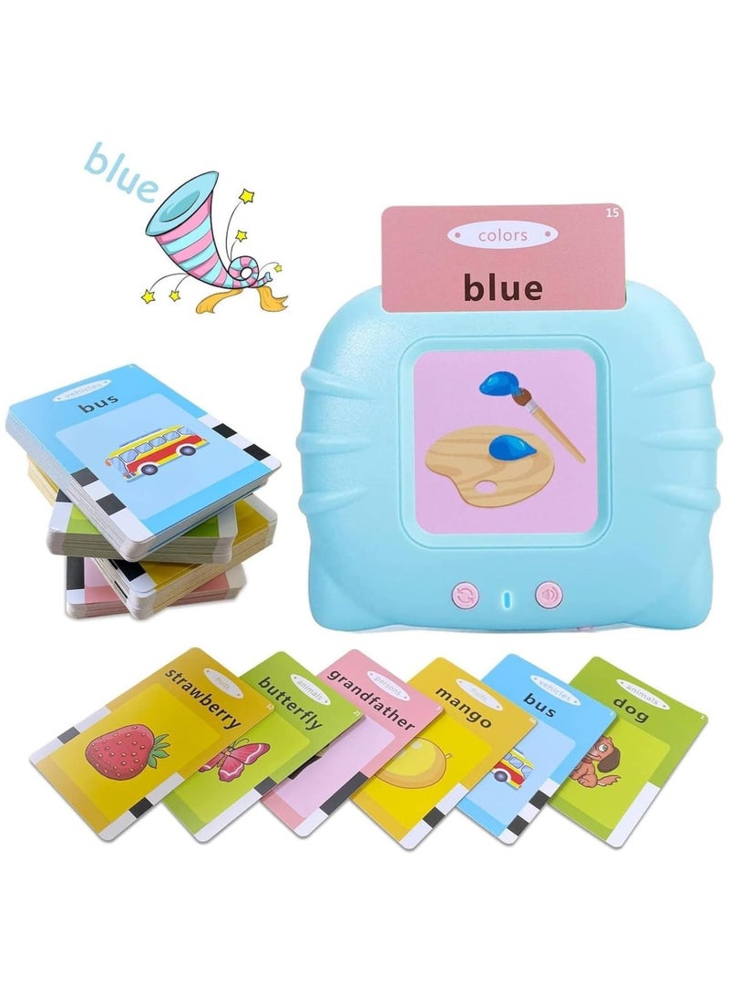 ECVV بطاقات فلاش متكلمة من ECVV للأطفال من 2-5 سنوات، 112 بطاقة ألعاب تعليمية لعمر 1 2 3 4 5 سنوات - ألعاب علاج النطق، بطاقات تعليمية للحيوانات والأشكال والألوان، آلة بطاقات تعليمية هدية عيد ميلاد للفئات العمرية من 1-5 سنوات - Image 1