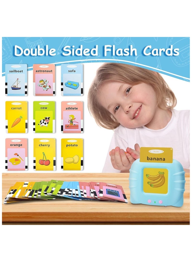 ECVV بطاقات فلاش متكلمة من ECVV للأطفال من 2-5 سنوات، 112 بطاقة ألعاب تعليمية لعمر 1 2 3 4 5 سنوات - ألعاب علاج النطق، بطاقات تعليمية للحيوانات والأشكال والألوان، آلة بطاقات تعليمية هدية عيد ميلاد للفئات العمرية من 1-5 سنوات - Image 2