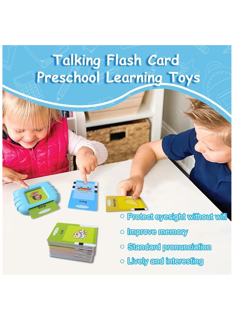 ECVV بطاقات فلاش متكلمة من ECVV للأطفال من 2-5 سنوات، 112 بطاقة ألعاب تعليمية لعمر 1 2 3 4 5 سنوات - ألعاب علاج النطق، بطاقات تعليمية للحيوانات والأشكال والألوان، آلة بطاقات تعليمية هدية عيد ميلاد للفئات العمرية من 1-5 سنوات - Image 4