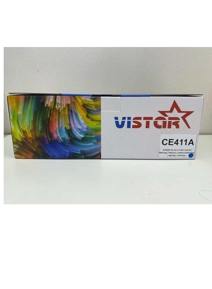 حبر Vistar 305A CE411A سماوي لطابعات LaserJet Pro 400، سماوي