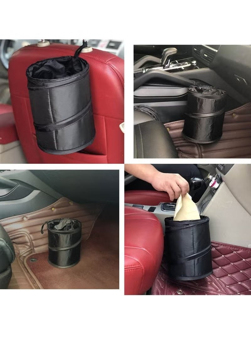 Portable Folding Car Trash Can Universal Collapsible Car Garbage Bin Wastebasket Hanging Travel Storage Box Bag - Image 2