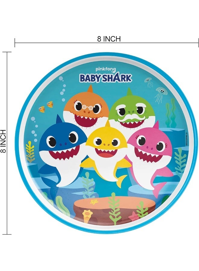 زاك ديزاينز Baby Shark Kids Dinnerware Set 5 Pieces - Image 5