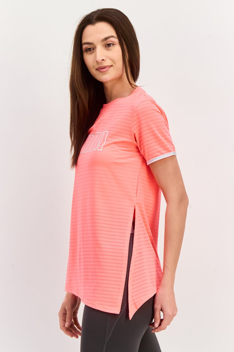 PUMA تي شيرت تدريب قصير الأكمام للنساء، كورال - Image 2
