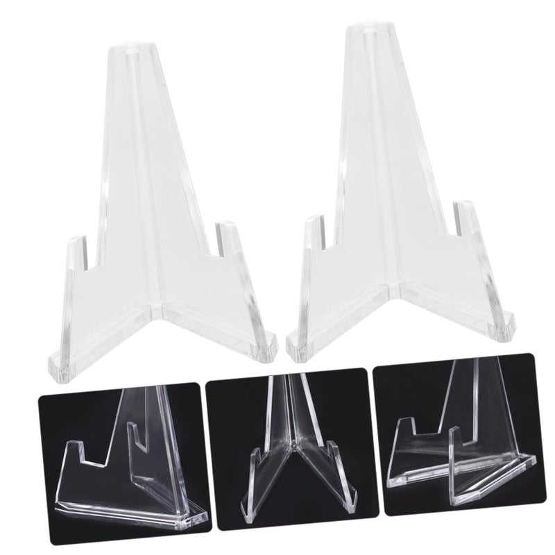 6pcs Acrylic Mini Easel Stands For Coins Collectors Tabletop Display 4x3 Inches - Image 3