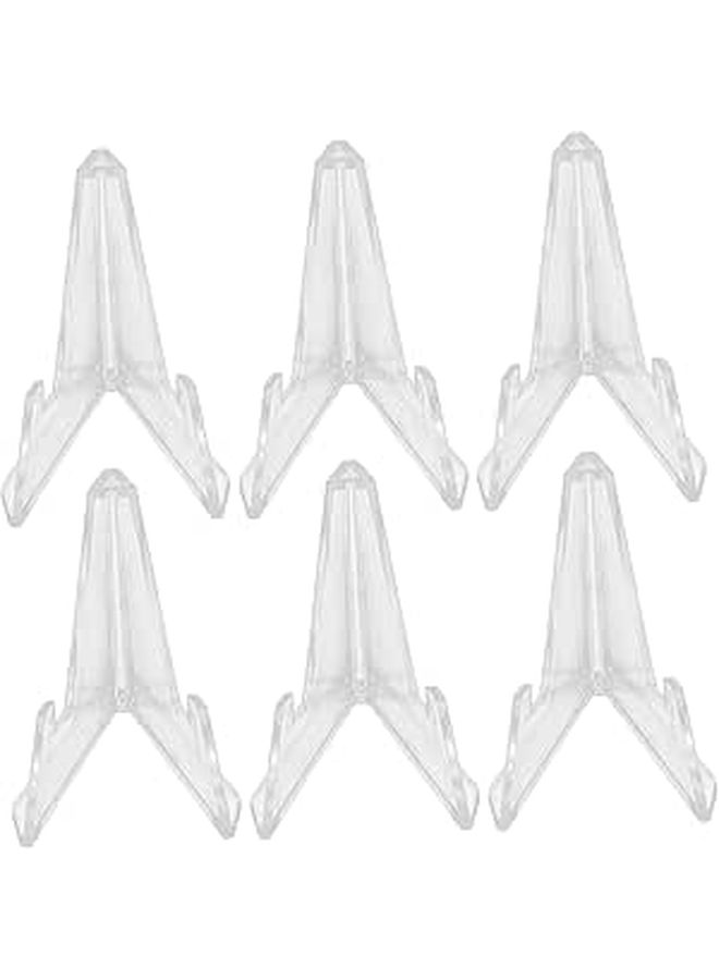 6pcs Acrylic Mini Easel Stands For Coins Collectors Tabletop Display 4x3 Inches - Image 1