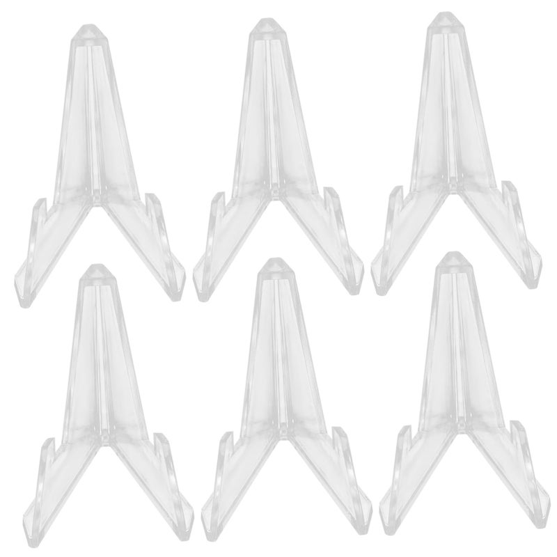 6pcs Acrylic Mini Easel Stands For Coins Collectors Tabletop Display 4x3 Inches - Image 2