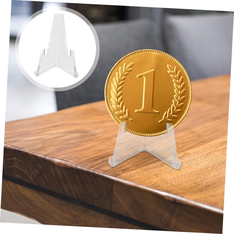 6pcs Acrylic Mini Easel Stands For Coins Collectors Tabletop Display 4x3 Inches - Image 4