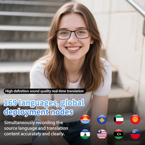 Tulbeys AI Glasses for Men Women Powered by ChatGPT, Bluetooth Smart Glasses with AI Translation(165+ Language), AI Noise Cancellation Via APP, Blue Light Filtering & Ultra-Slim Detachable Arms for Working - Image 3