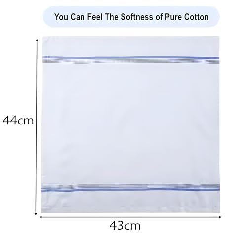 Kuber Industries Cotton 12 Piece Men's Handkerchief Set - White (CTKTC05634) Standard - Image 3