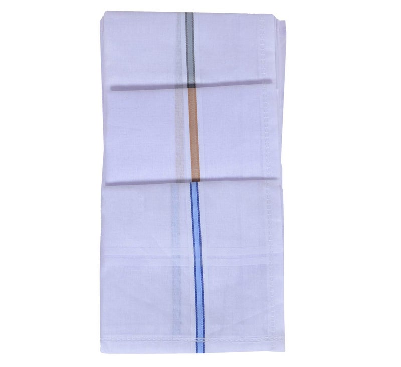 Kuber Industries Cotton 12 Piece Men's Handkerchief Set - White (CTKTC05634) Standard - Image 2