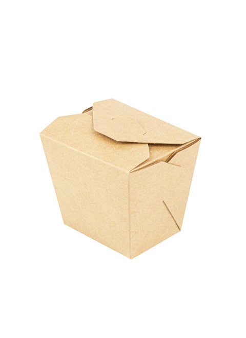 Bio Tek 16 Ounce Chinese Take Out Boxes, 200 Greaseproof Food To Go Boxes - Tab-Lock, Microwave-Safe, Kraft Paper Take Home Boxes, Recyclable, For Restaurants, Catering, And Parties