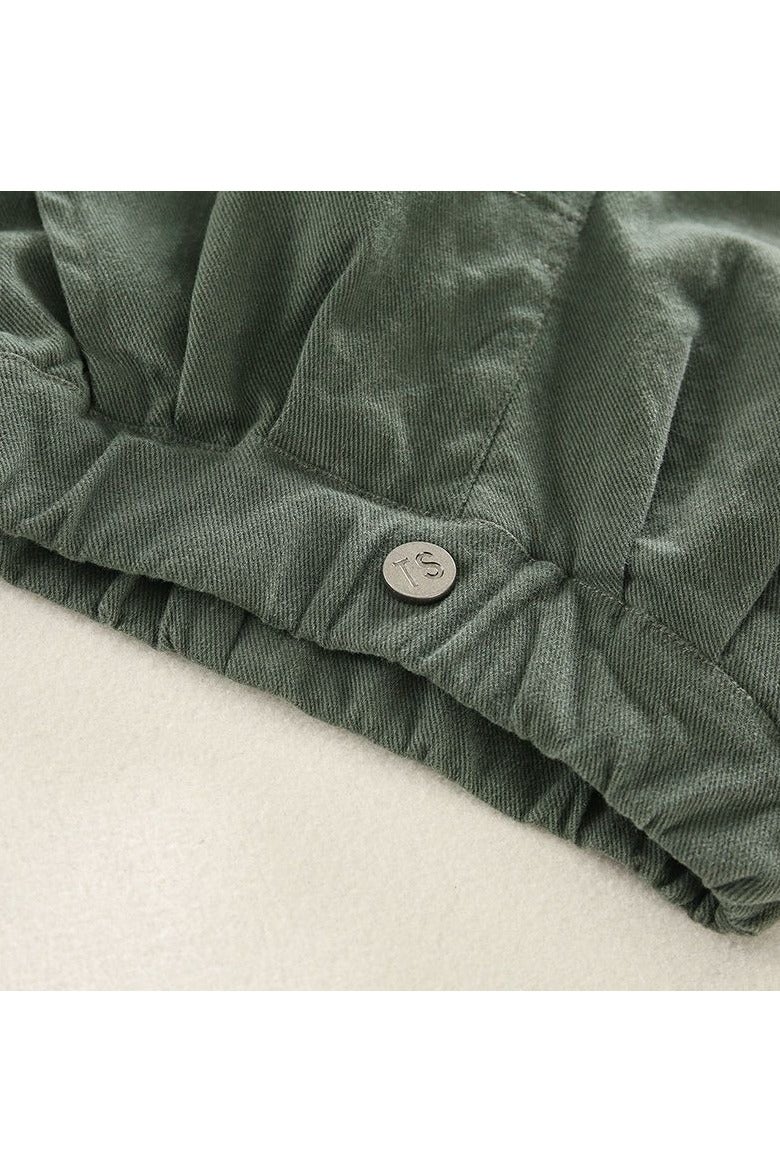 Casual Olive-Green Corduroy Elastic-Hem Boys’ Trousers, Perfect for School Days, Park Adventures, and Family Outings (Fits 110–120 cm, 20–25 kg) - Image 2