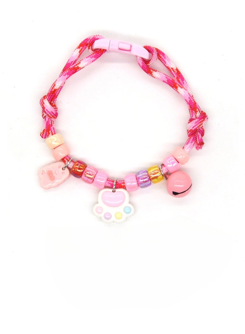 Generic Adjustable cat collar with bell, anti choking collar for cats and dogs, suitable for small pets (pink) 20-30cm  - Image 2