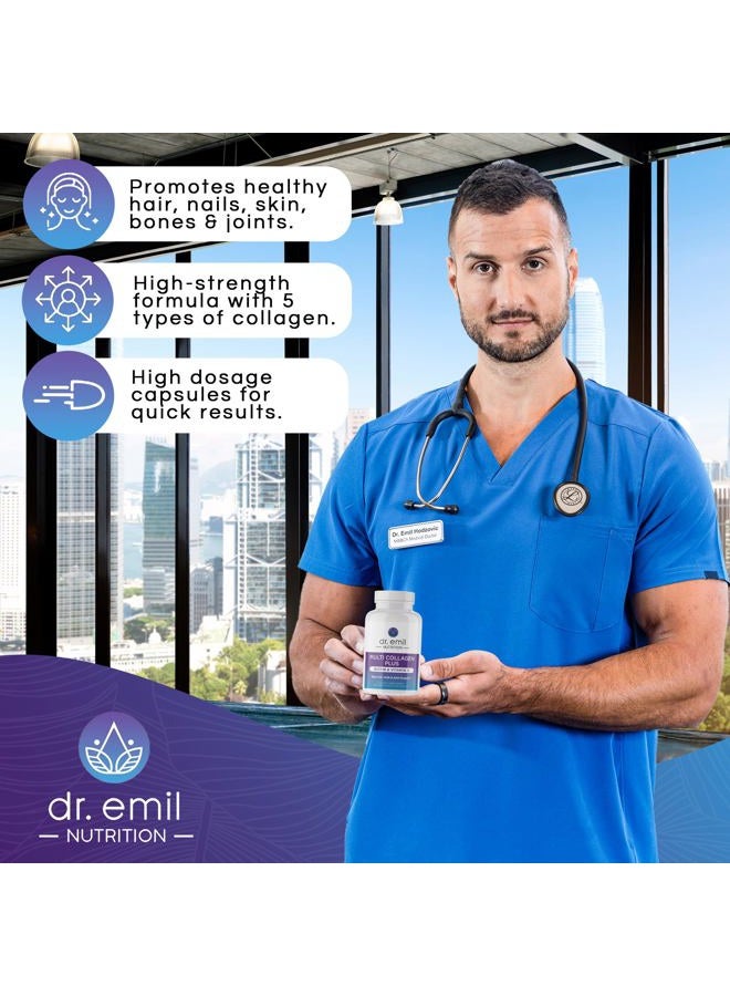 DR EMIL NUTRITION ببتيدات الكولاجين المتعددة مع البيوتين وفيتامين د - مكملات البيوتين والكولاجين للشعر والبشرة والأظافر - حبوب البيوتين لنمو الشعر - Image 2