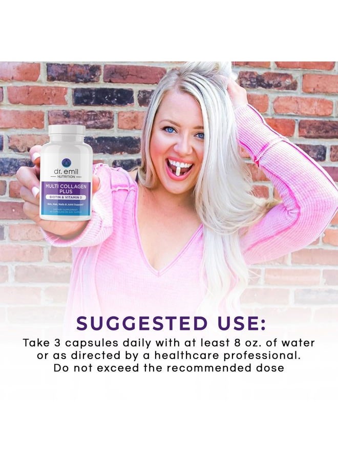 DR EMIL NUTRITION ببتيدات الكولاجين المتعددة مع البيوتين وفيتامين د - مكملات البيوتين والكولاجين للشعر والبشرة والأظافر - حبوب البيوتين لنمو الشعر - Image 5