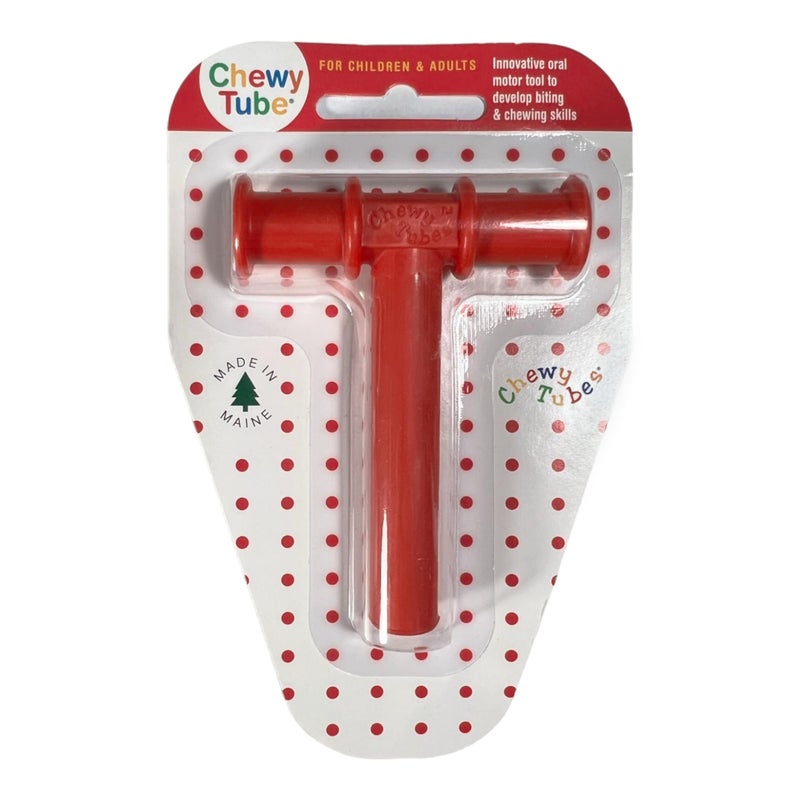 Chewy Tubes أنابيب مضغ حمراء