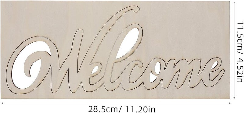 20pcs Welcome Sign Cutout Letters Bulk Door Plate Pendant for Home Garden Porch Decor Smooth Surface Sturdy Wood Material Creative Hanging Decoration for Front and Doors - Image 2