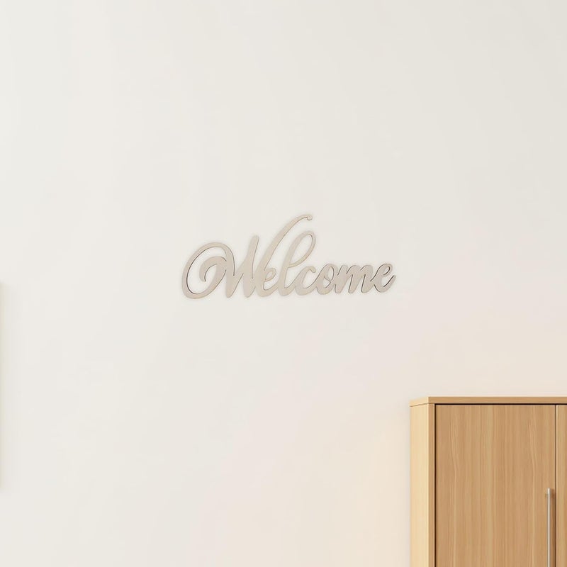 20pcs Welcome Sign Cutout Letters Bulk Door Plate Pendant for Home Garden Porch Decor Smooth Surface Sturdy Wood Material Creative Hanging Decoration for Front and Doors - Image 5