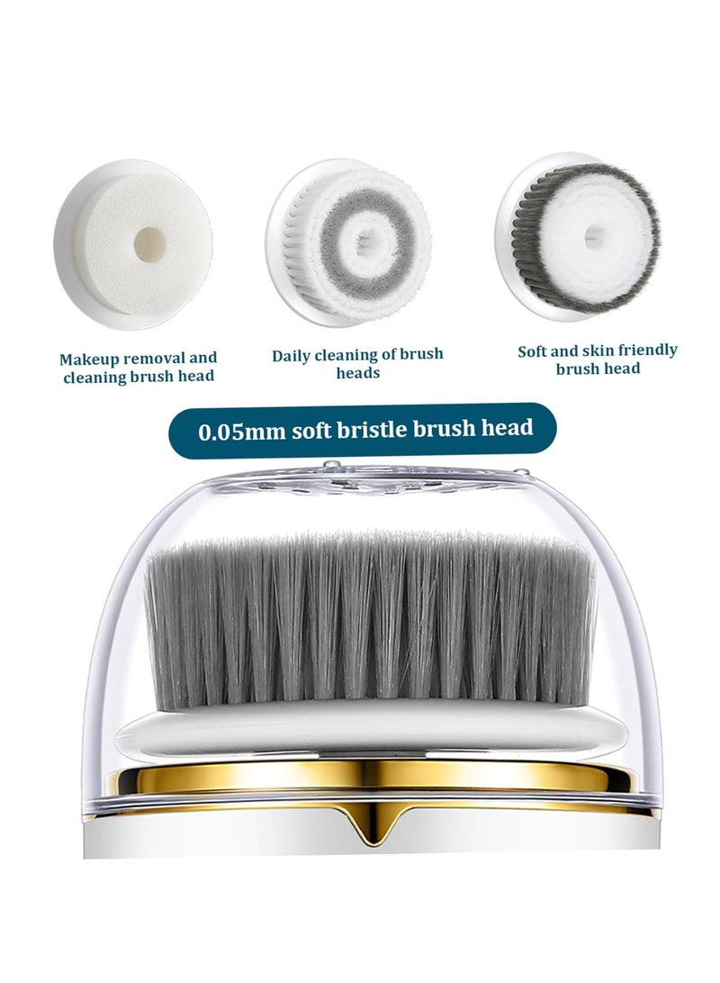 Bukela Facial Cleansing Brush 2 Modes Waterproof Electric Face Scrubber, USB Rechargeable Exfoliating Face Brush Cleanser with 3 Heads,Beauty Appliances for Exfoliating,Cleansing,Massaging Beauty Appliances  - Image 3