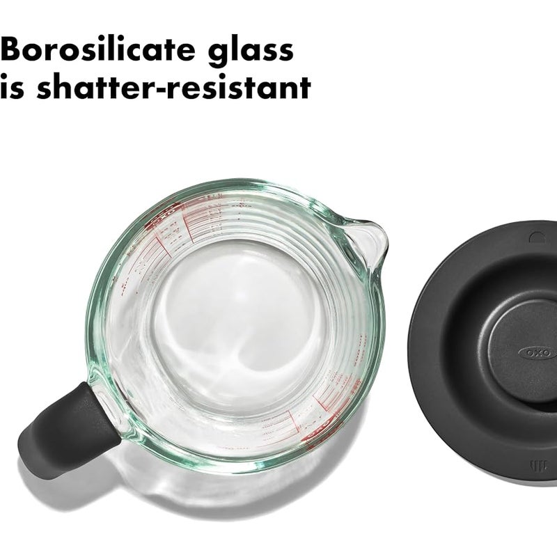 OXO Good Grips 2 Cup Glass Measuring Cup with Lid - Image 2