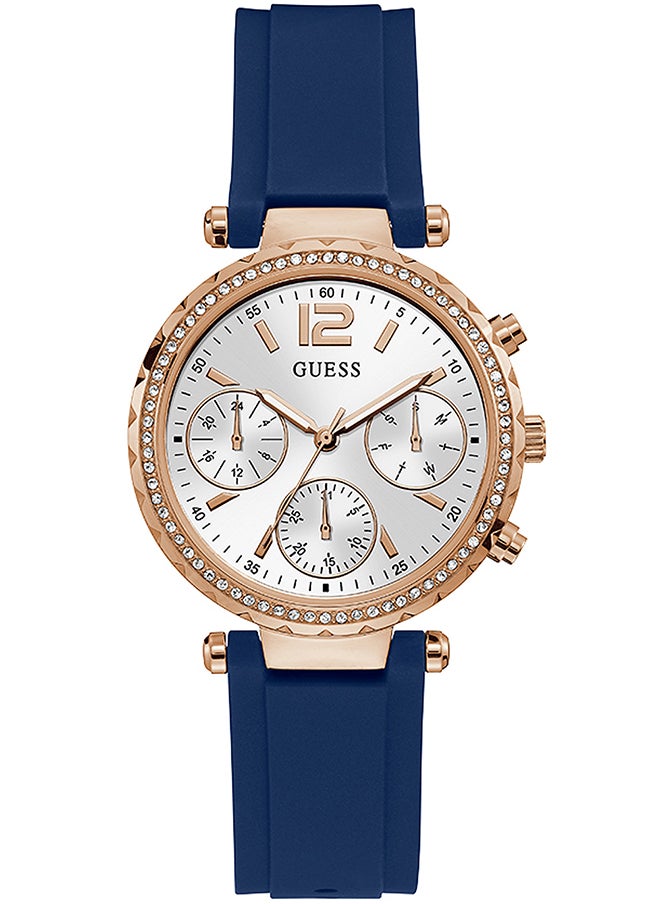 GUESS Women's Analog Square Shape Silicone Wrist Watch GW0113L3 - 36 Mm  - Image 1