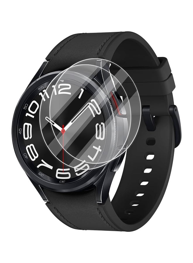 huanmate 2 Pieces Premium Screen Protector For Samsung Galaxy Watch 6 Classic 43mm Clear 