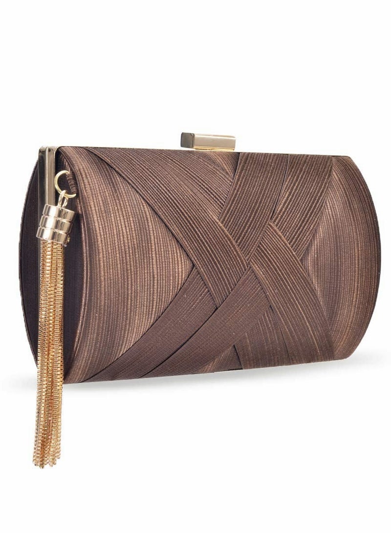 Zikra Womens Evening Clutch Bag Designer Evening Handbag, Lady Party Clutch Purse - Image 1