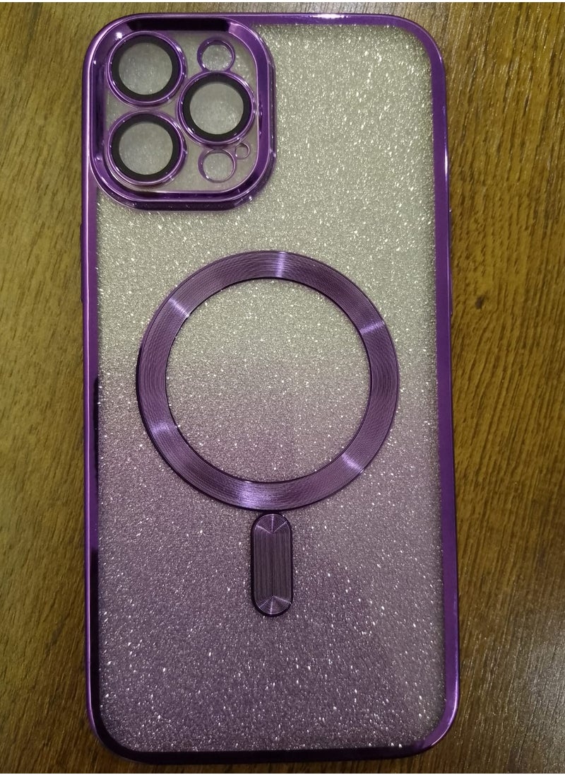 Undefined 4 in 1 Back Protection Cover For IPhone 12 Pro Max With Camera Protector, Wireless Charging And Purple Sticker 