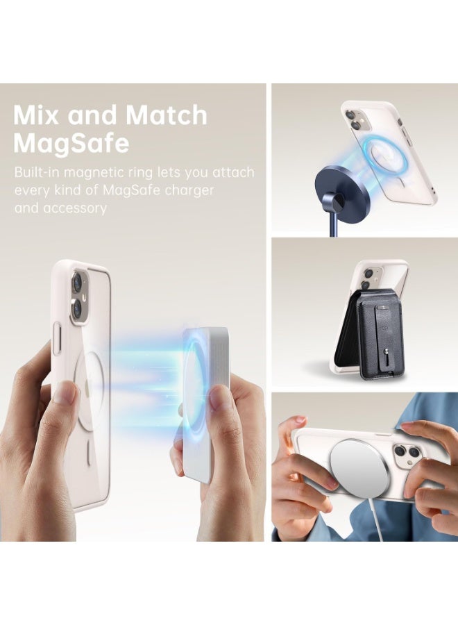 ACLIX Magnetic Case for iPhone 12 and iPhone 12 Pro [Shockproof & Slim] Clear Hard Back Cover with High-Grade Protection | Natural Titanium - Image 4